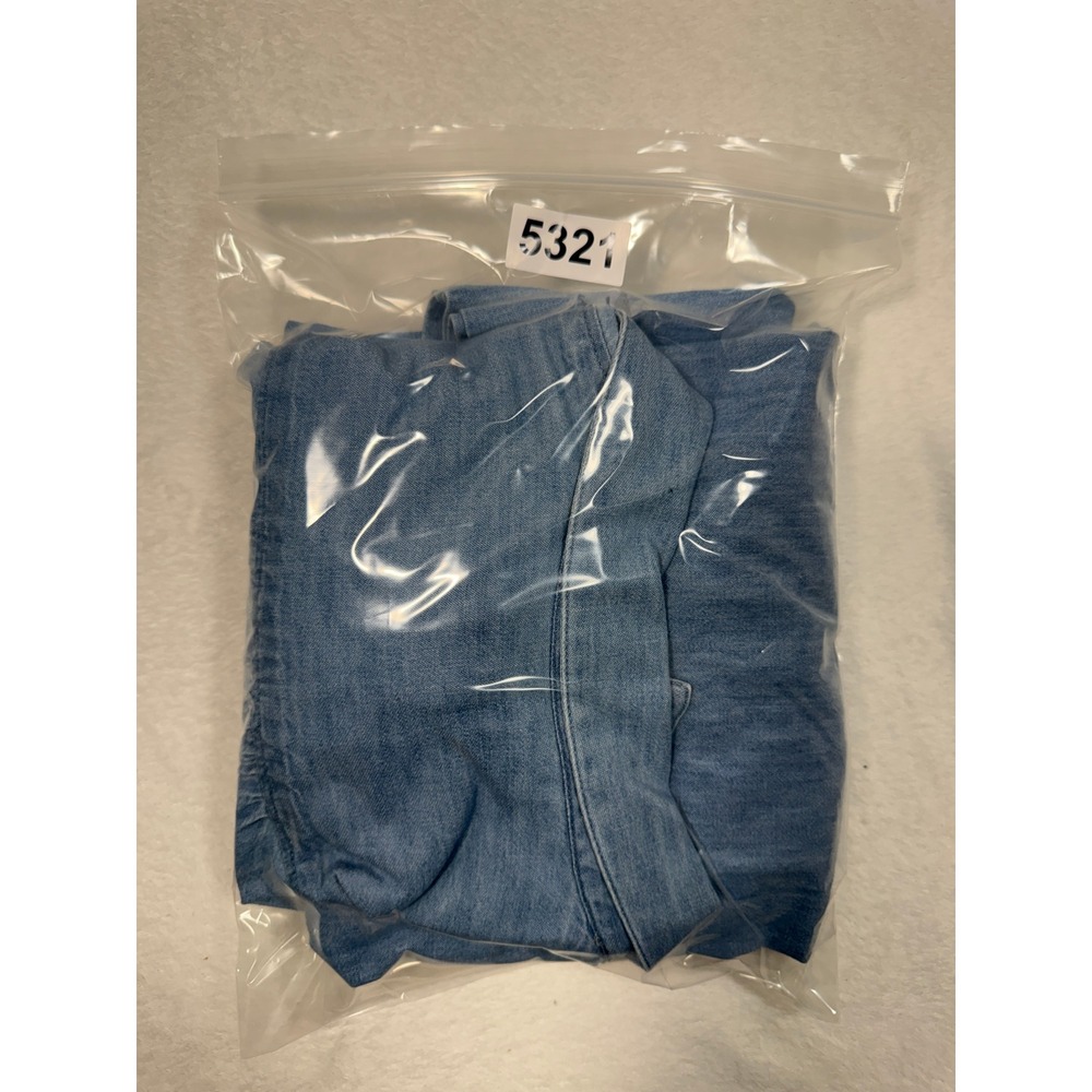Vineyard Vines Womens Blue Cotton Chambray Popover Shirt Dress Pockets Large - Picture 8 of 8